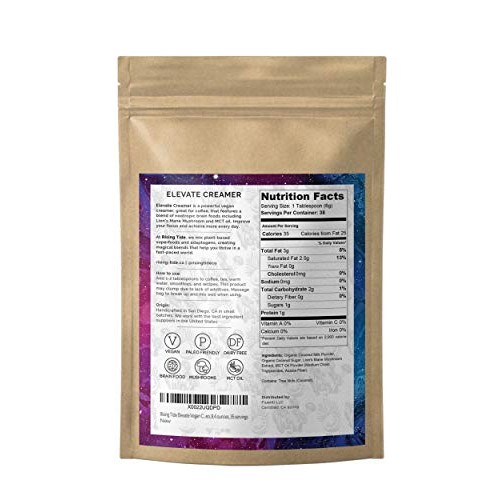 Rising Tide Elevate Vegan Coffee Creamer, Superfood Creamer With