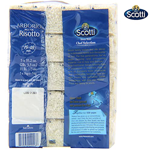 Riso Scotti Italian Arborio Risotto Rice | 1 Kilogram | 2.2 Poun