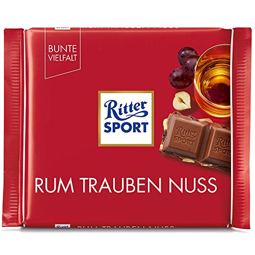 Ritter Sport Rum, Raisin &Amp; Hazelnuts Milk Chocolate 100G - Pack
