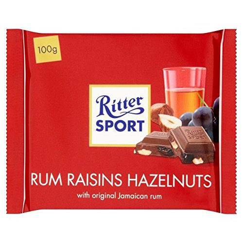 Ritter Sport Rum, Raisin &Amp; Hazelnuts Milk Chocolate - 100G