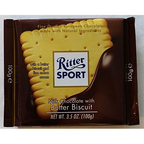Ritter Sport Schokolade Pack Of 4 - Butter Biscuit