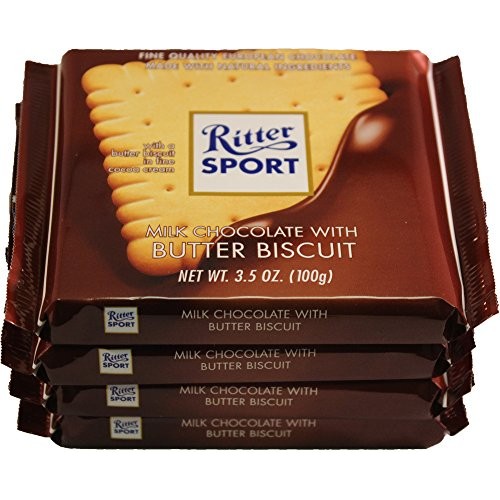 Ritter Sport Schokolade Pack Of 4 - Butter Biscuit