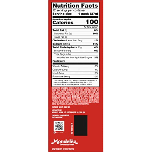 Handi-Snacks Ritz Crackers And Cheese Dip Snack Packs, 1 Box Of