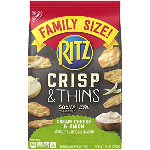 Ritz Crisps &Amp; Thins Cream Cheese &Amp; Onion Chips, 10 Ounce