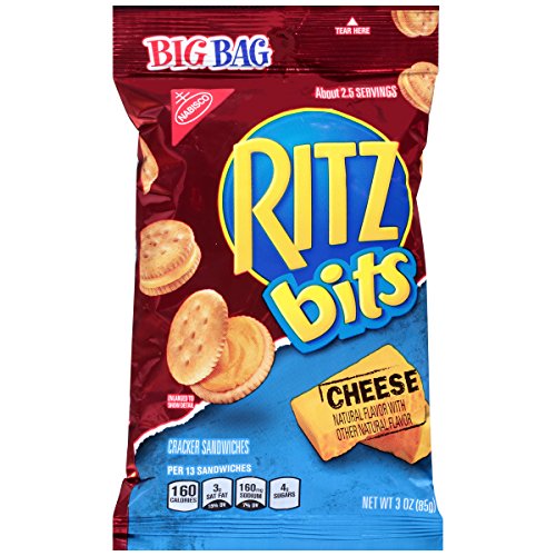 Ritz Bits Cheese Cracker Sandwiches - Big Bag, 3 Ounce Pack Of 12