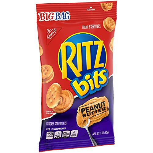 Ritz Bits Peanut Butter Cracker Sandwiches - Big Bag, 3 Ounce P