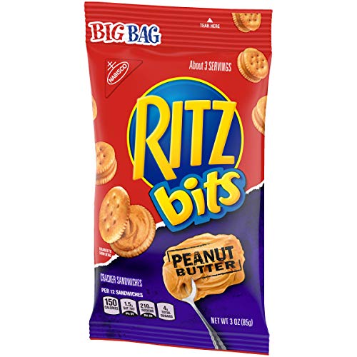 Ritz Bits Peanut Butter Cracker Sandwiches - Big Bag, 3 Ounce P