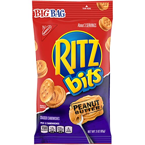 Ritz Bits Peanut Butter Cracker Sandwiches - Big Bag, 3 Ounce P