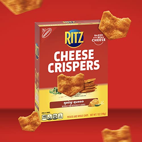 Ritz Cheese Crispers Spicy Queso Baked Chips, 6 - 7 Oz Boxes