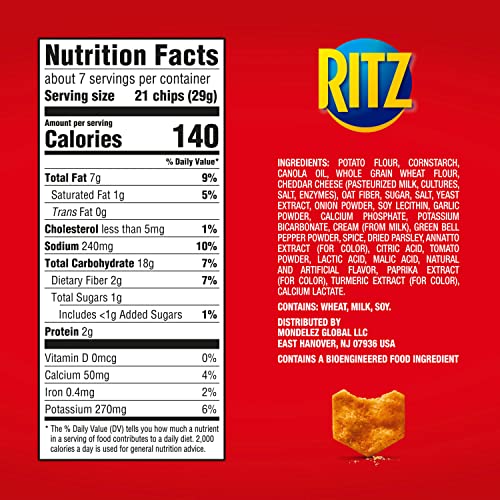 Ritz Cheese Crispers Spicy Queso Baked Chips, 6 - 7 Oz Boxes