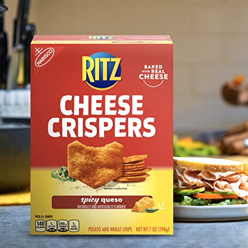Ritz Cheese Crispers Spicy Queso Baked Chips, 6 - 7 Oz Boxes