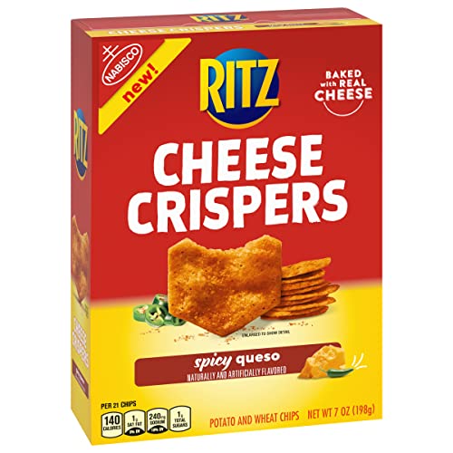 Ritz Cheese Crispers Spicy Queso Baked Chips, 6 - 7 Oz Boxes
