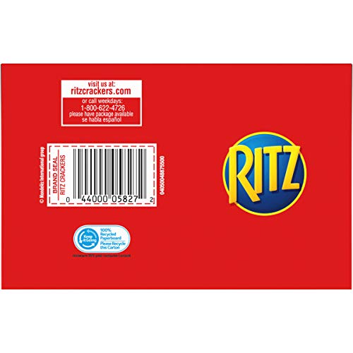 Ritz Crackers, 1 Family Size Box, Whole Wheat Flavor, 19.3 Ounce