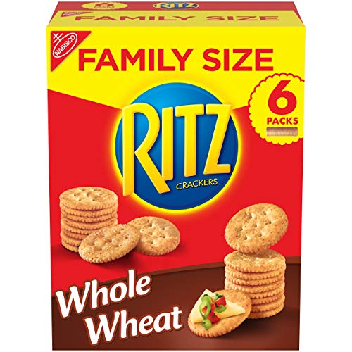 Ritz Crackers, 1 Family Size Box, Whole Wheat Flavor, 19.3 Ounce