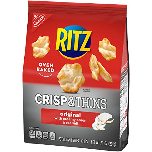 Ritz Crisp And Thins Original With Creamy Onion And Sea Salt, 7.