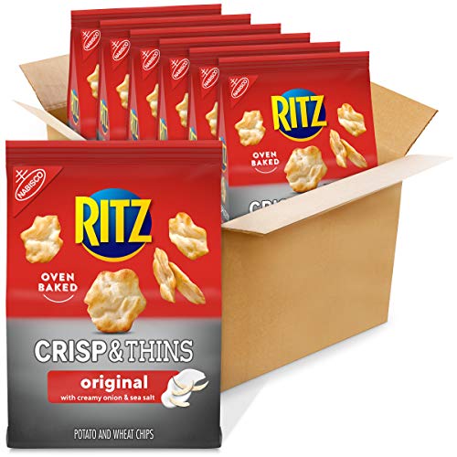 Ritz Crisp And Thins Original With Creamy Onion And Sea Salt, 6
