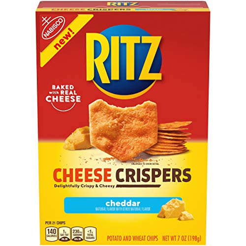 Ritz Crispers Cheddar Chips, Cheese, 7 Ounce 6 Pack