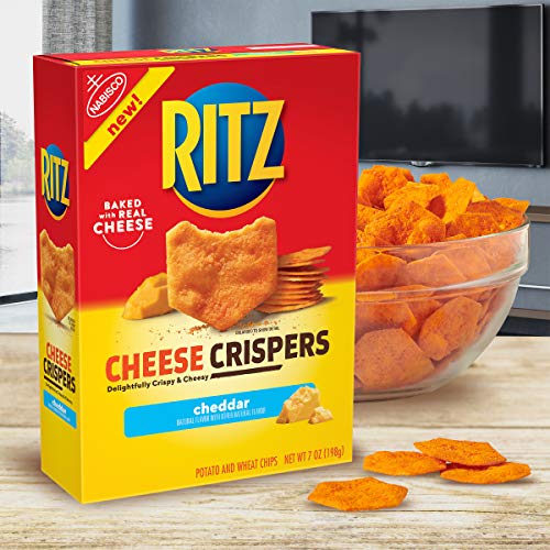 Ritz Crispers Cheddar Chips, Cheese, 7 Ounce 6 Pack