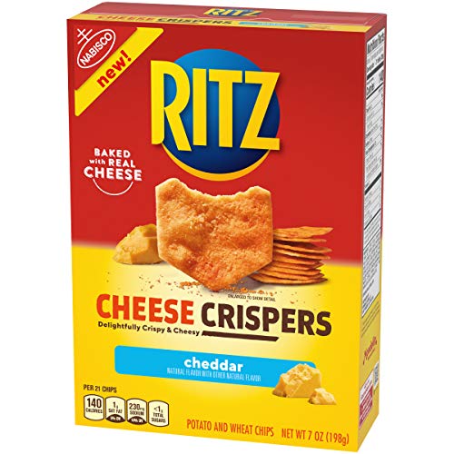 Ritz Crispers Cheddar Chips, Cheese, 7 Ounce 6 Pack