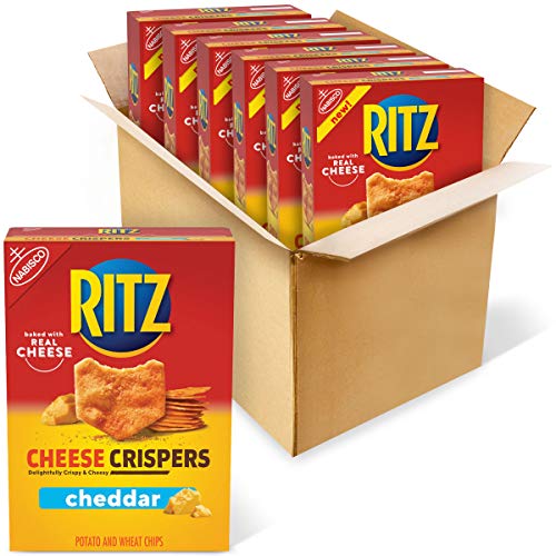 Ritz Crispers Cheddar Chips, Cheese, 7 Ounce 6 Pack