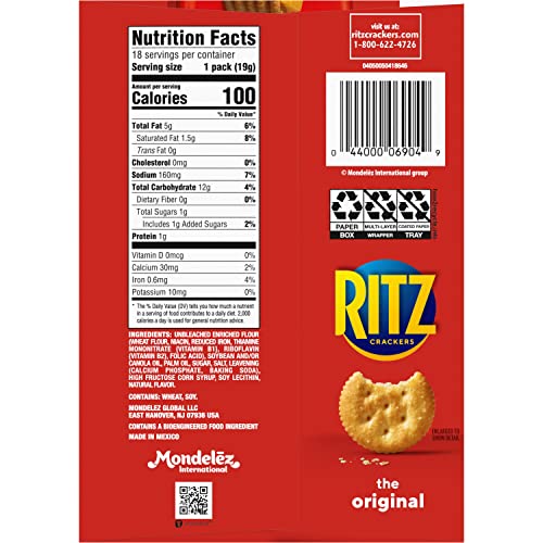 RITZ Original Crackers, 72 Snack Packs 4 Boxes
