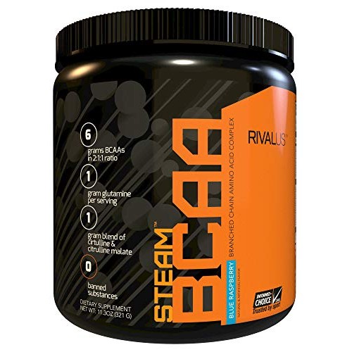 Rivalus Steam Energy Drink, Blue Raspberry, 0.8 Pound, 30 Servings