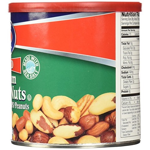 River Queen Premium Salted Mixed Nuts, 13 Ounce.