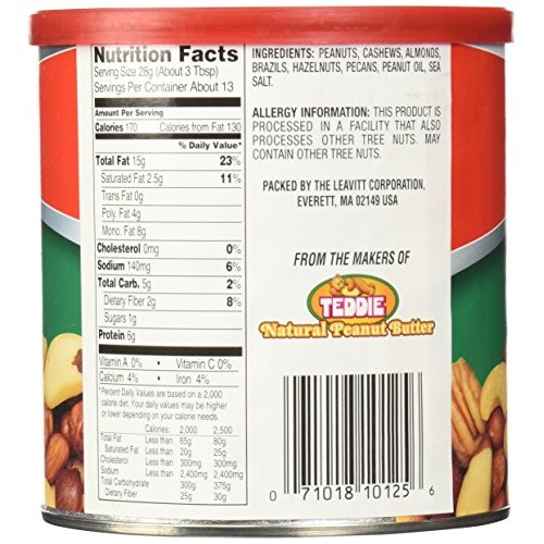 River Queen Premium Salted Mixed Nuts, 13 Ounce.