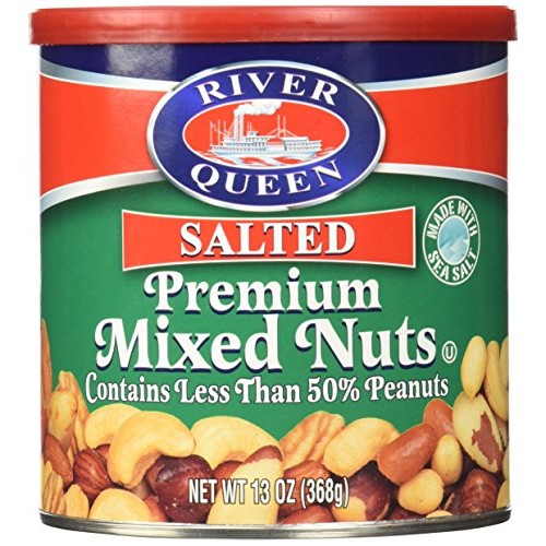 River Queen Premium Salted Mixed Nuts, 13 Ounce.