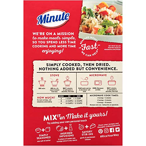 Minute Instant White Rice, Gluten-Free, Non-Gmo, No Preservative