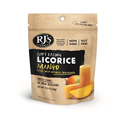 Rjs Natural Soft Eating Raspberry Licorice 7.05 Ounces Pack Of 5