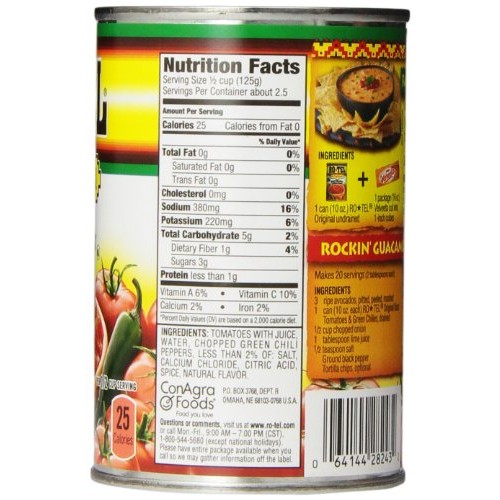 Ro-Tel Diced Tomatoes &Amp; Green Chilies, 10 Oz