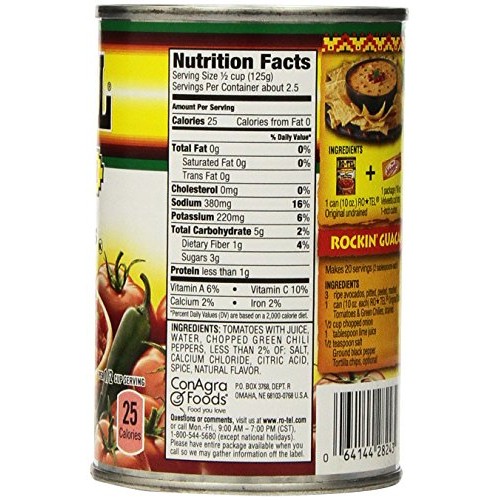 Ro Tel - Original Diced Tomatoes And Green Chilies 10 Oz 6-Pack