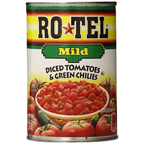 Rotel Mild Diced Tomatoes And Green Chilies, 10 Ounce, 12 Pack