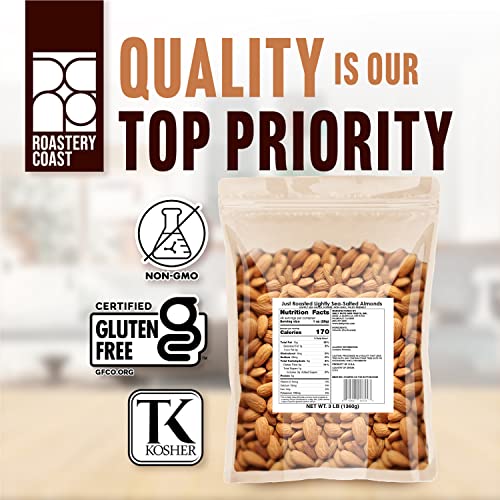 Roastery Coast - Just Roasted Almonds | 3 Lb Bulk Daily Nuts | K
