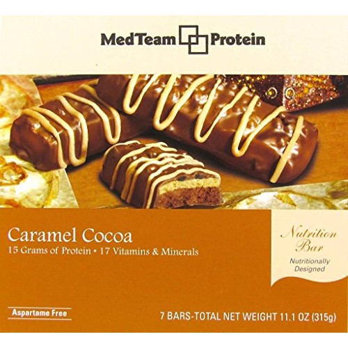 Medteam Caramel Cocoa Bar 7 Bars Of 1.6 Oz, Net 11.1 Oz - High