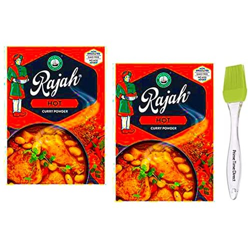 Robertsons Rajah Curry Powder HOT 3.52oz Pack of 2 Bundle wit...