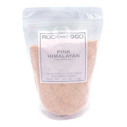 Pink Himalayan Salt By Rock The Food - 2.2Lb Refill Bag - Coarse