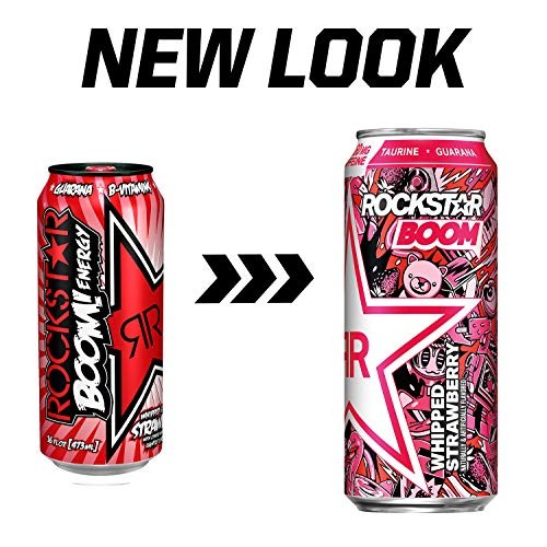 Rockstar, Boom Energy Drink With Caffeine And Taurine 16Oz Cans