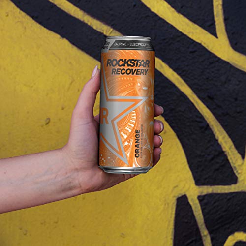 Rockstar Energy Drink, Orange Recovery, 16 Fl Oz Pack Of 24 Rockstar Energy Drink, Orange Recovery, 16 Fl Oz Pack Of 24