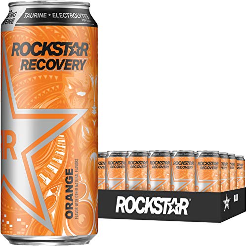 Rockstar Energy Drink, Orange Recovery, 16 Fl Oz Pack Of 24 Rockstar Energy Drink, Orange Recovery, 16 Fl Oz Pack Of 24