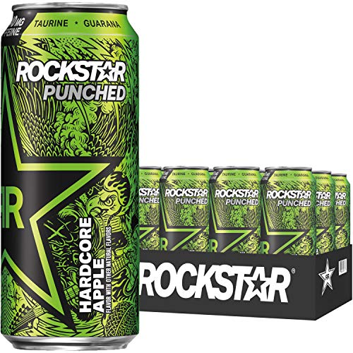 Rockstar Energy Drink Punched Energy Drink, Hardcore Apple, With