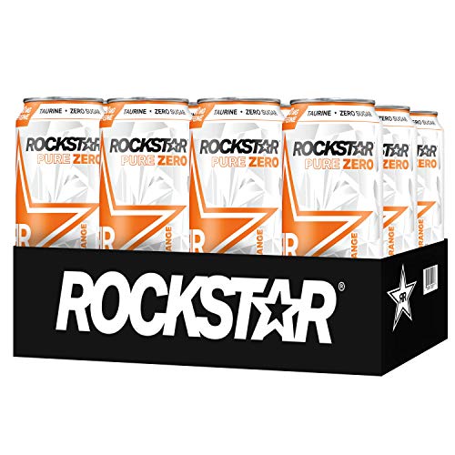 Rockstar Energy Drink Pure Zero Orange 16Oz 12Pk, 12Count