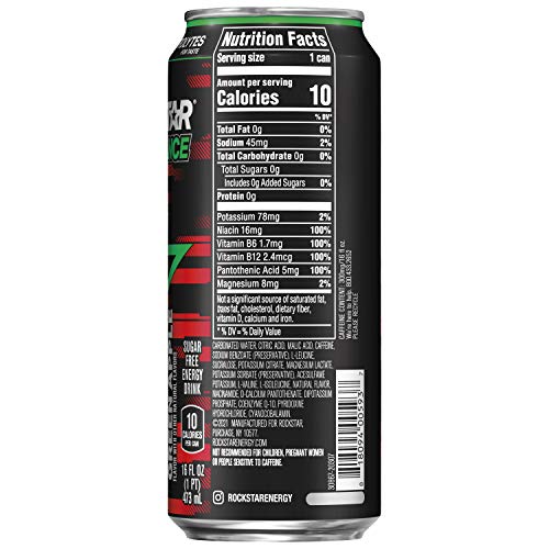 Rockstar Energy Drink Super Green Sugar Coq10 And Electrolytes 1