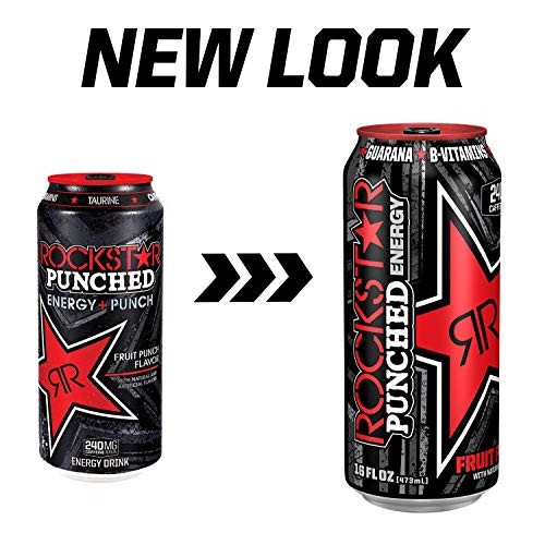 Rockstar Punch Energy Drink, 16 Fl Oz Pack Of 24 Packaging Ma