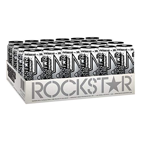 Rockstar Energy Drink Pure Zero Energy Drink, Silver Ice, 16 Flu
