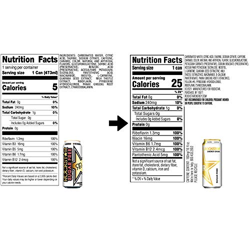 Rockstar Sugar Free Energy Drink, 16Oz Cans 12 Pack Packaging