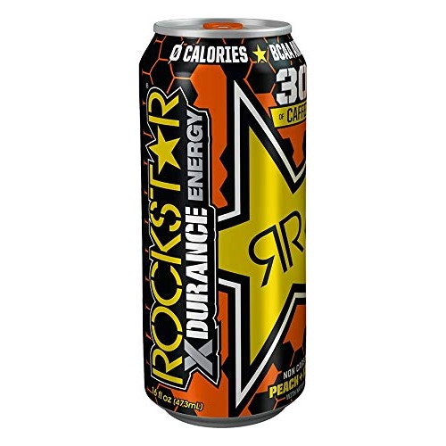 Rockstar Xdurance Energy Drink, Peach Iced Tea, Non Carbonated,