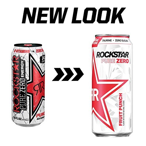 4 Pack - Rockstar Pure Zero Punched - 16Oz.