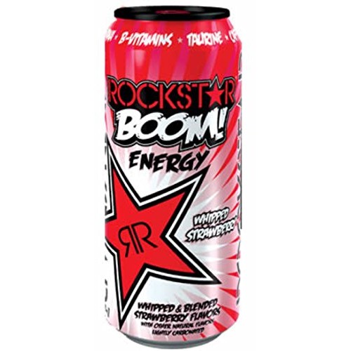 Rockstar Boom Energy - Whipped Strawberry - 16Oz. Pack Of 4